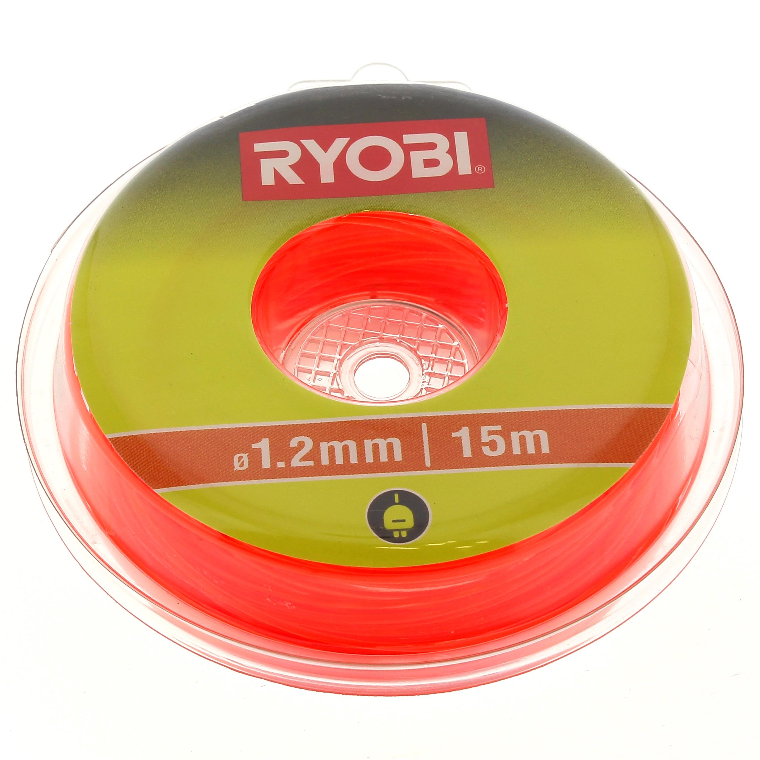 Ryobi 15 mètres de fil rond diamètre 12 mm rac100 5132002637 pour coupe-bordure ryobi rlt5031ah 5133