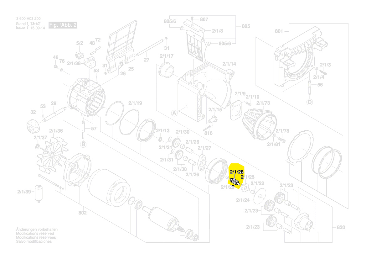 Bosch pignon 2609003847 pour broyeur axt 25 tc