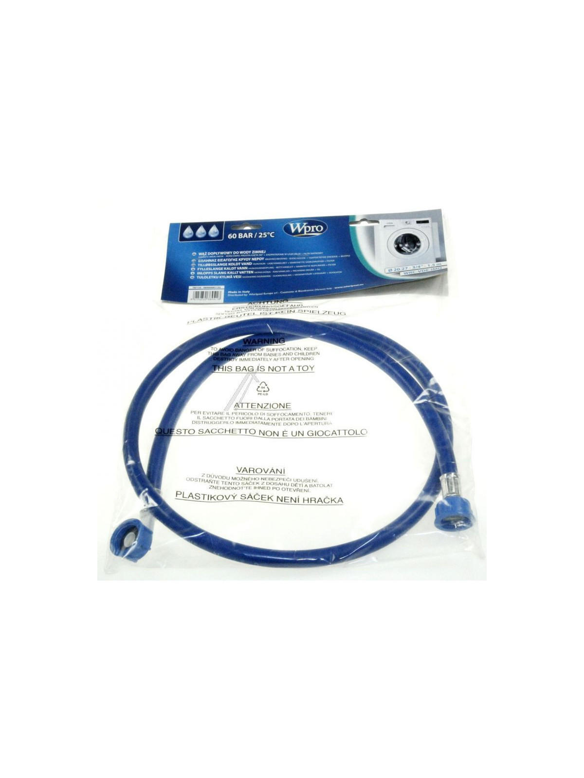 Bellavita tuyau deau alimentation droit/coudé 15m f/f - 484000001132 pour lave-linge bellavita pss63