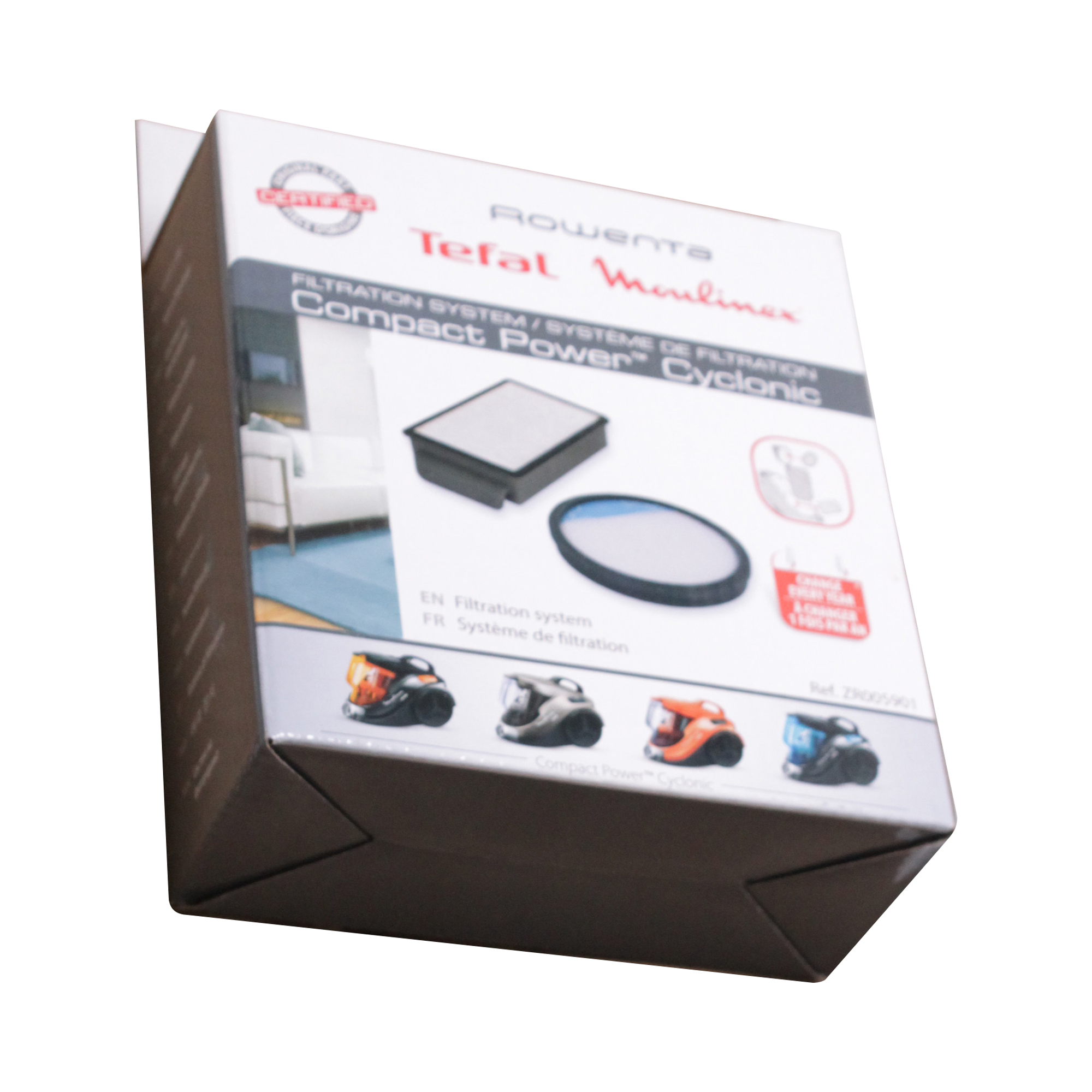 Moulinex kit de filtration + filtre ronde zr005901 pour aspirateur moulinex compact power cyclonic m