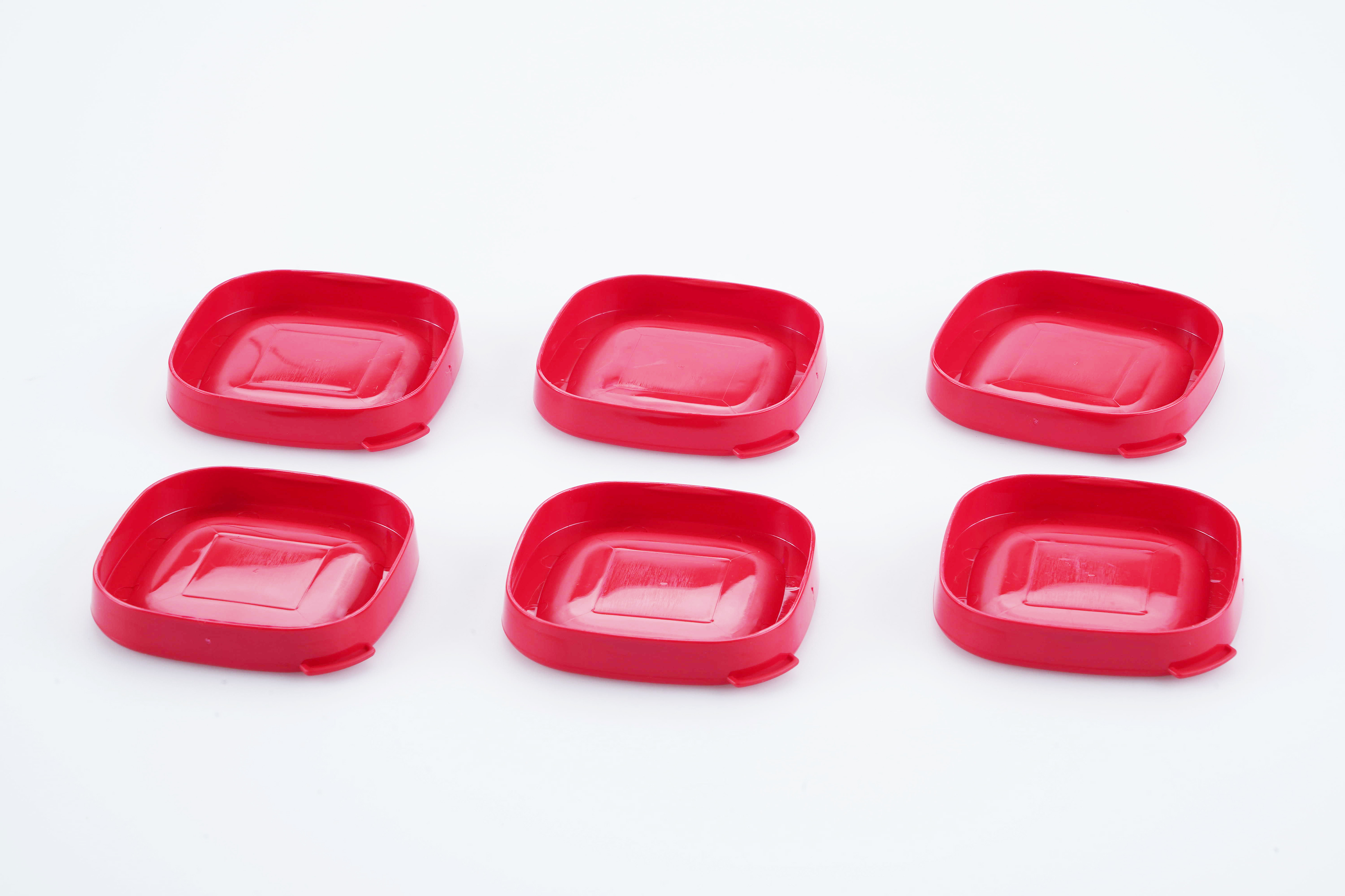 Seb couvercle rouge (x6) ss-1530000653 pour yaourtiere yg652822/350