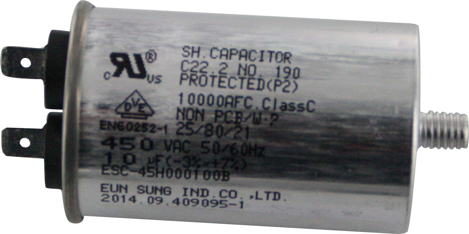 Lg condensateur 10uf 2tag 450v 6121el2001a pour seche-linge rc8011a