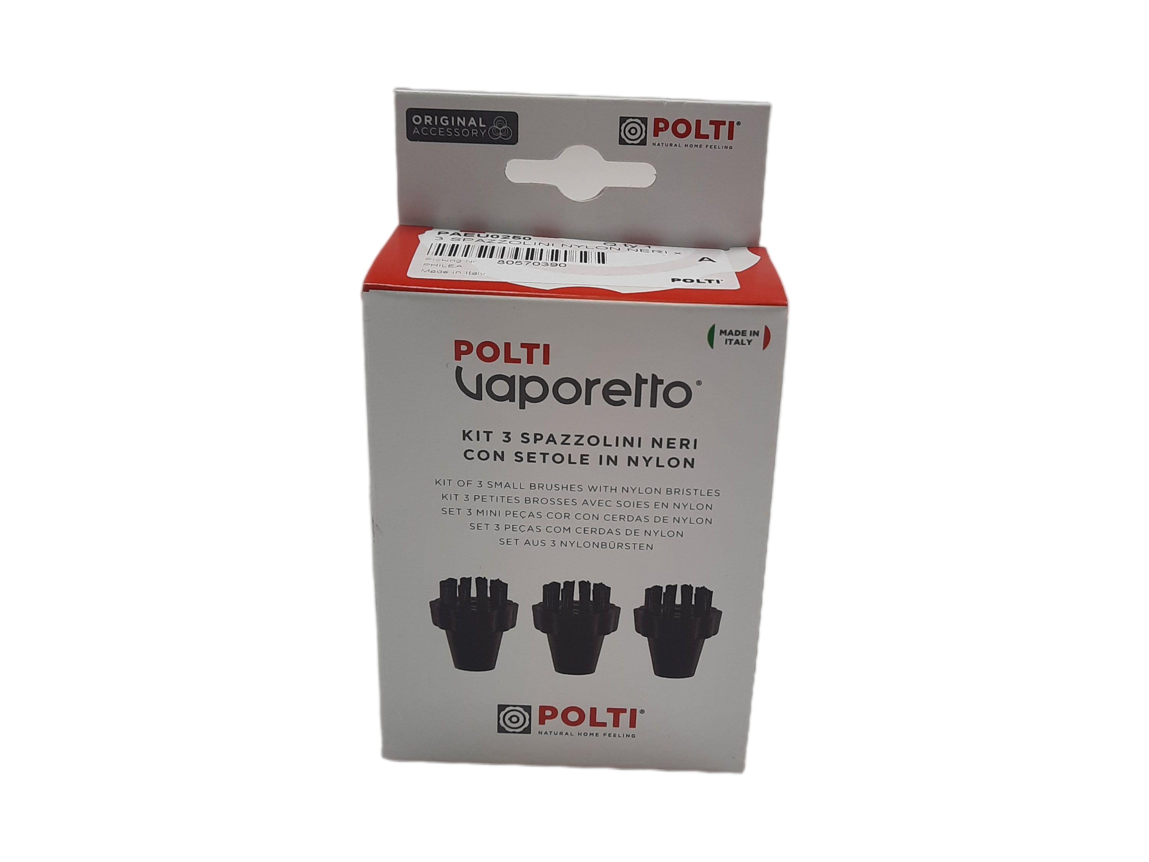 Polti lot de 3 brosses paeu0250 pour centrale vapeur - fer à repasser polti vaporetto plus kit novol