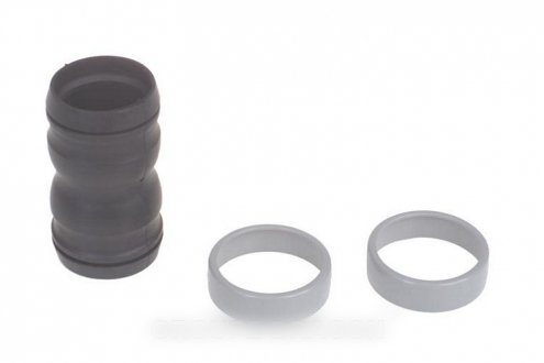 Nilfisk raccord caoutchouc noir + 2 bagues grises gm80 22344400 pour aspirateur nilfisk gm90