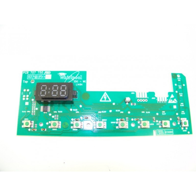 Whirlpool carte électronique de commande 481223958061 pour lave-linge whirlpool tkuniq81bdi 85602820