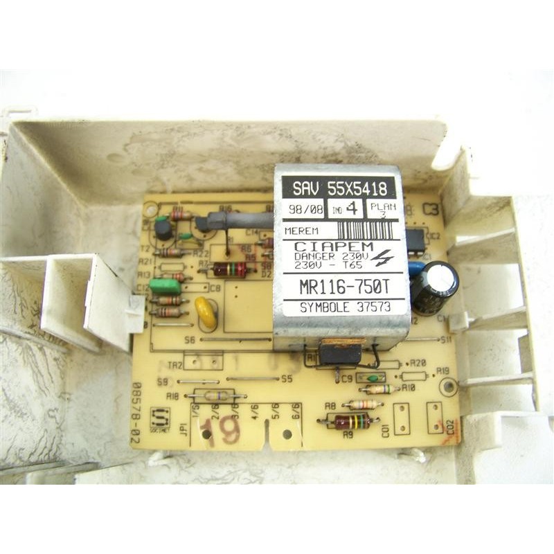 Vedette carte électronique de puissance 55x5418 pour lave-linge vedette lt700 lt700d/df