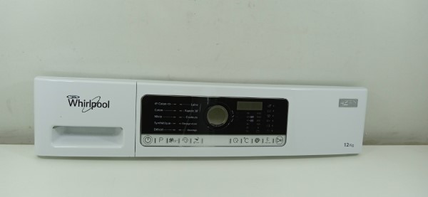 Whirlpool bandeau de commande + poignee de tiroir 481010800421 pour robot de cuisine fscr12420