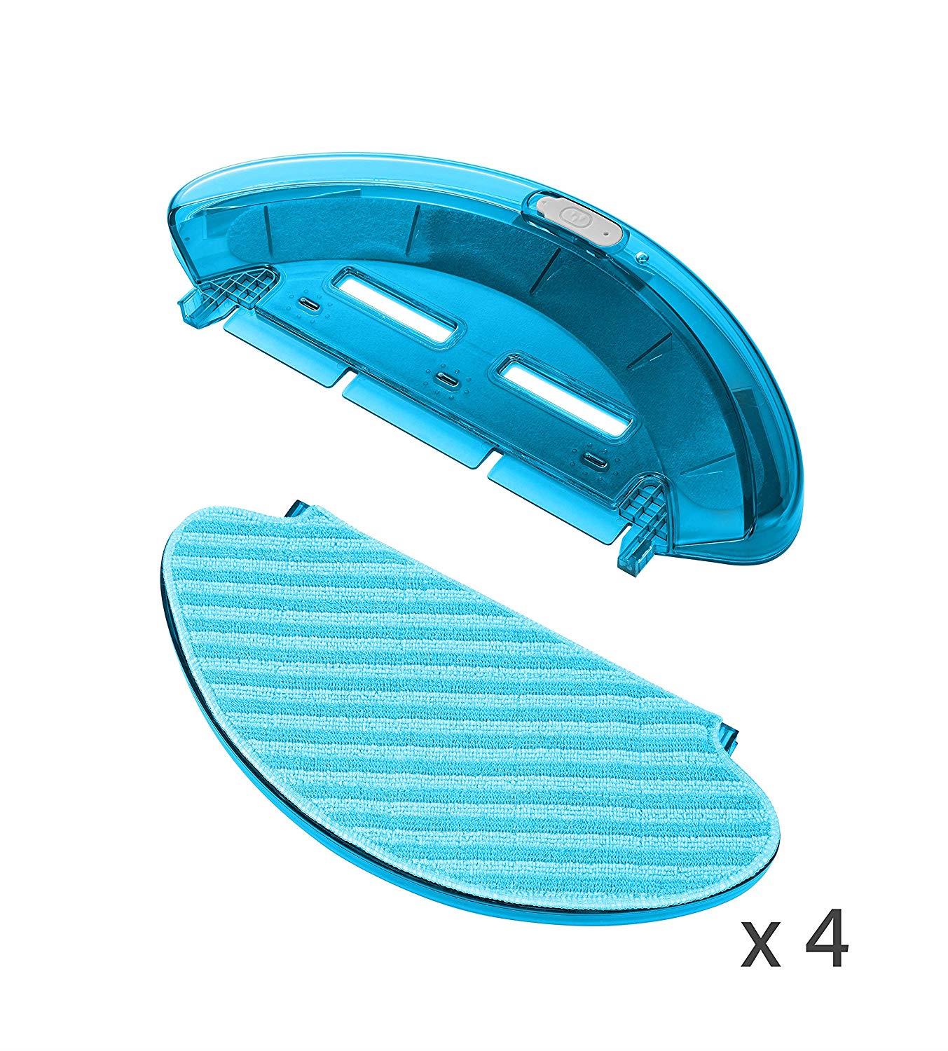 Rowenta réservoir serpillière bleu (x4) zr690002 pour aspirateur robot rowenta x-plorer serie 45 rr8