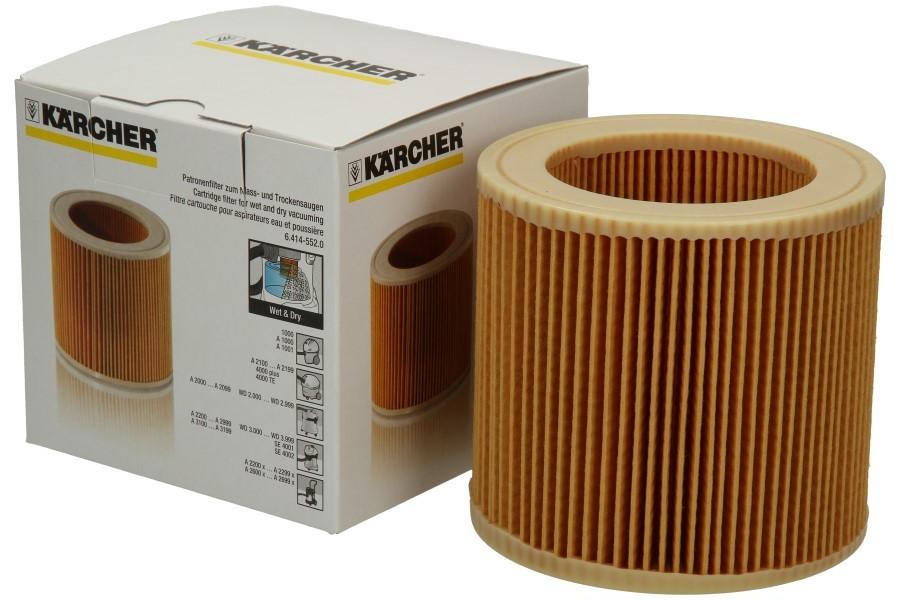 Karcher filtre à cartouche aspirateur 122x114 6.414-552.0 pour aspirateur dextérieur karcher a 2604
