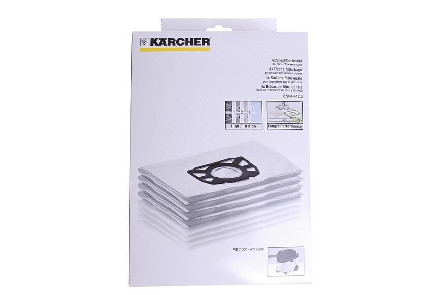Karcher sachets filtre ouate wd 7xxx 6.904-413.0 pour aspirateur d'exterieur wd 7.800 ecologic *eu-ii