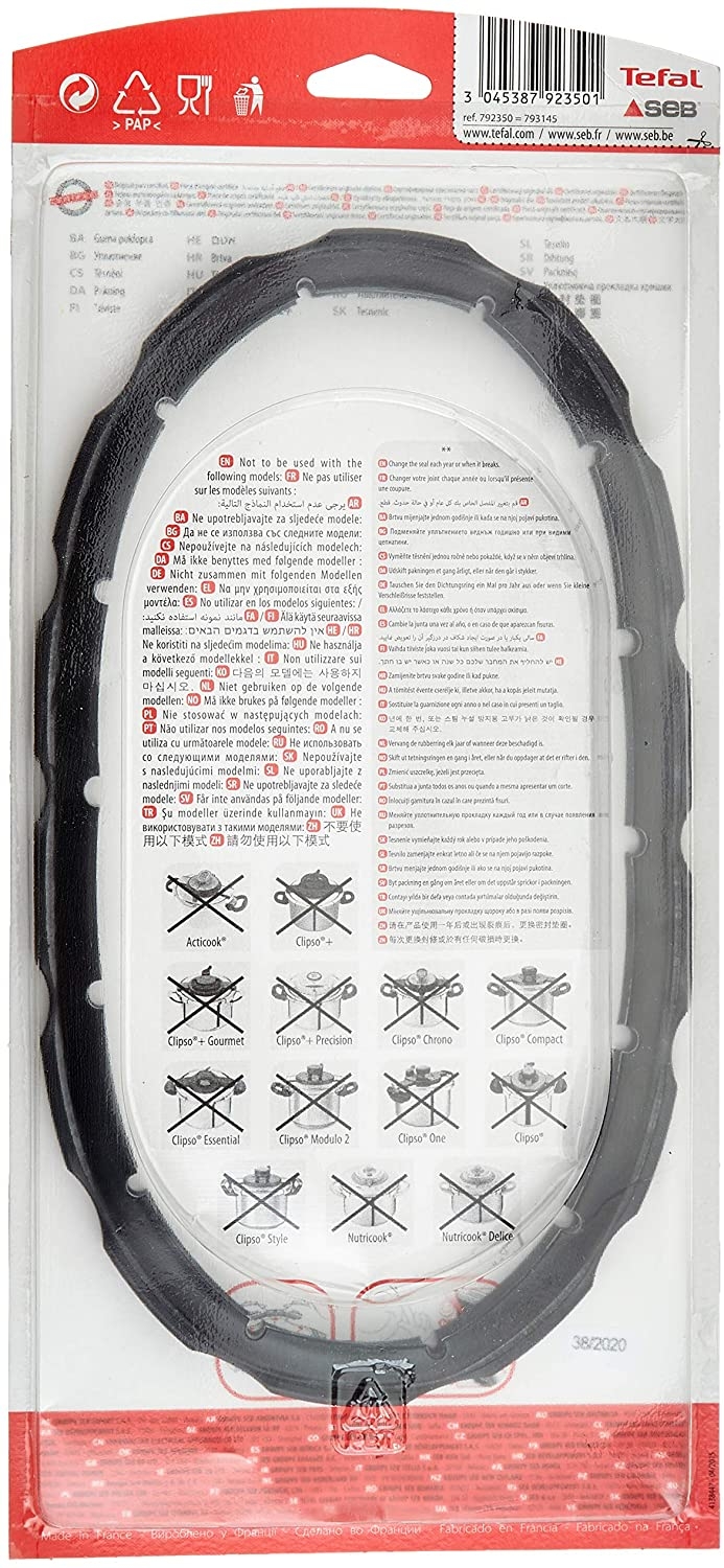 Seb sa- joint 4.5/6/7.5l d220 clipso 792350 pour cocotte-minute - cuiseur seb clipso+ 10l p4371506/07a 1500438006