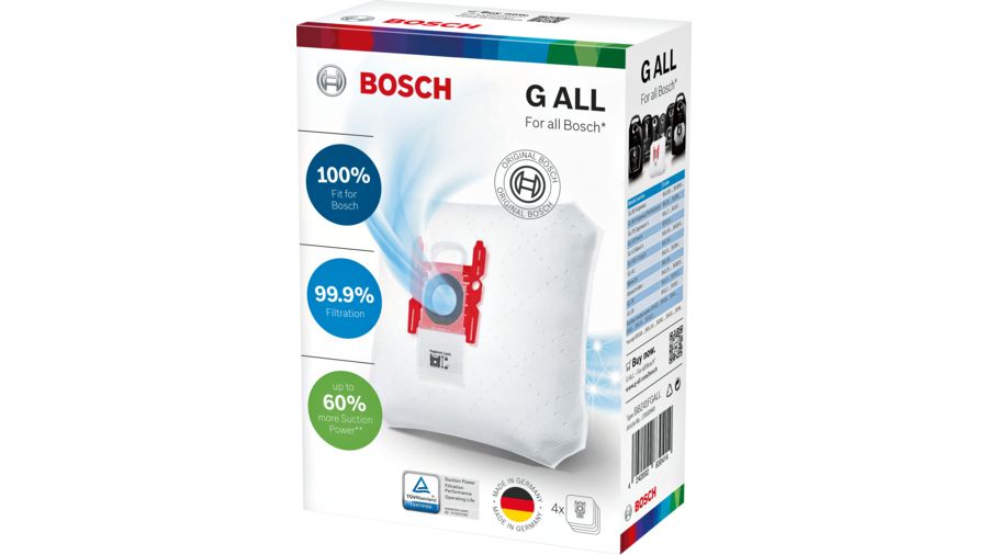 Bosch sac / bbz41fg type g (x4 + 1 microfiltre) 00468383 pour aspirateur bosch bbs6321 bbs6321/09