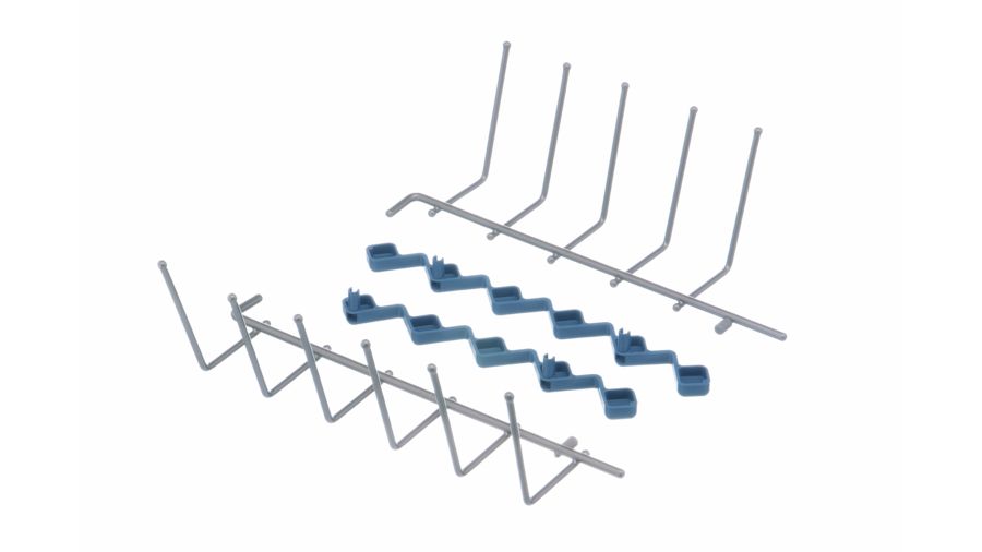 Bosch tiges rabattables + maintiens de panier supérieur 00489466 pour lave-vaisselle bosch sl65t370e