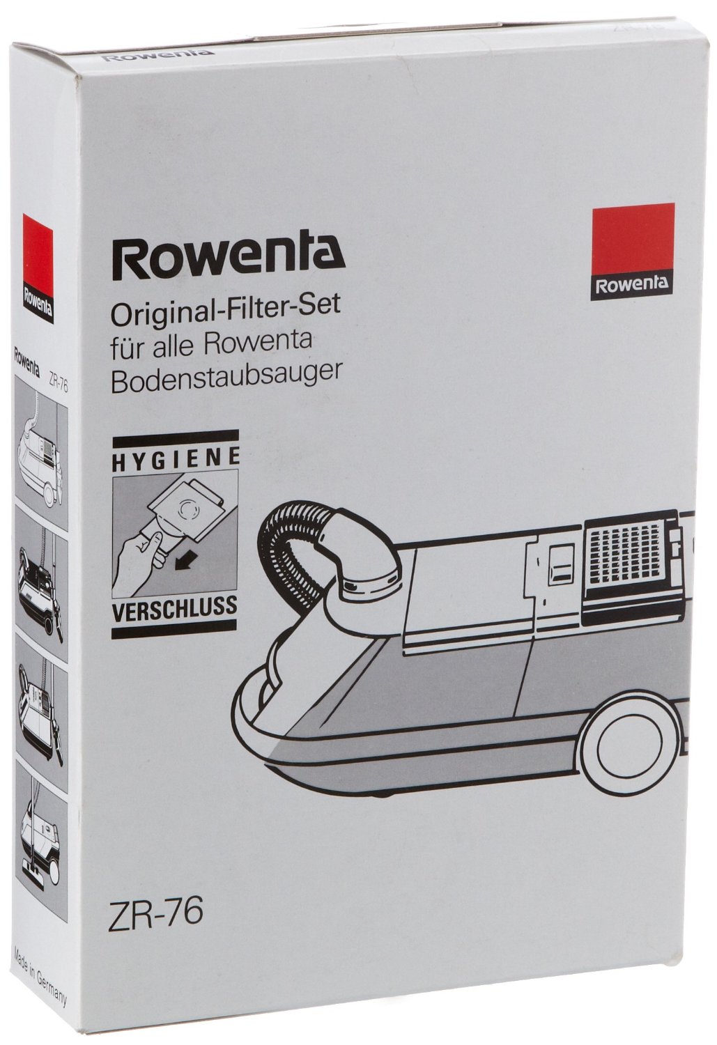 Rowenta sac papier*6 + filtre*1 zr765 pour aspirateur rowenta