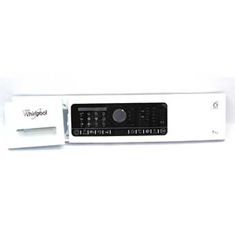 Whirlpool bandeau de commande + tiroir avec poignée 481010771026 pour lave-linge whirlpool fscr70410