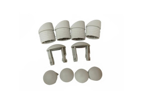 10 embouts plastiques pied + accoudoir + assise et dossier - clair mdl1mp05k01-lg pour racine 064MDL1MP05K01LG