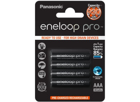Blister de 4 piles rechargeables eneloop pro aaa (micro)/hr03 930mah 1,2v BK-4HCCE/4BE