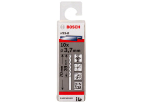 Bosch 10x foret hélicoïdal pro metal hss-g longueur standard (pour métaux non ferreux, acier, ø 3,70 mm, professional accessoire perceuses/visseuses rotatives) 2608585483