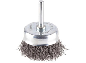 Bosch 1x brosse boisseau pro steel longlife, fils ondulés pour emmanchement cylindrique 6 mm et perceuse (ø 50 mm, professional accessoire perceuses/visseuses rotatives) 2608622022