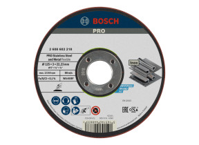 Bosch 1x disque abrasif pro flexible longlife pour petite meuleuse angulaire et alésage 22,23 mm (pour acier, acier inoxydable, ø 125 mm, professional accessoire petite meuleuse angulaire) 2608602218