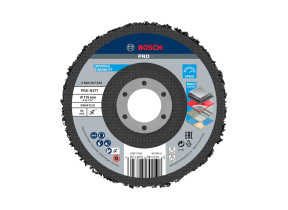 Bosch 1x disque de nettoyage pro multi material n377 (pour tôles en acier, acier, ø 115 mm, grain, professional accessoire petite meuleuse angulaire) 2608607632