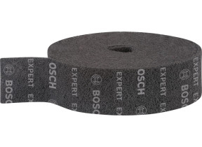 Bosch 1x rouleaux en non-tissé expert n880 (pour tôles en acier, acier inoxydable, largeur 100 mm, longueur 10 m, moyen s, professional accessoire ponçage manuel) 2608901223