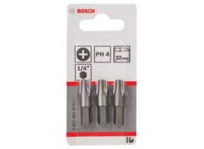 BOSCH 2607001518 EMBOUT DE VISSAGE QUALITÉ EXTRA-DURE PH 4 32 MM 3 PIÈCES
