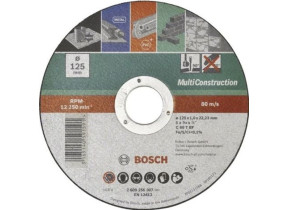 BOSCH 2609256306 DISQUE À TRONÇONNER À MOYEU PLAT MULTI CONSTRUCTION DIAMÈTRE 115 MM DIAMÈTRE D\'ALÉSAGE 22/23 MM EPAISSEUR 1 MM