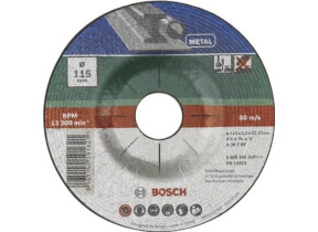 BOSCH 2609256310 DISQUE À TRONÇONNER À MOYEU DÉPORTÉ POUR MÉTAUX DIAMÈTRE 115 MM DIAMÈTRE D\'ALÉSAGE 22/23 EPAISSEUR 2,5 MM