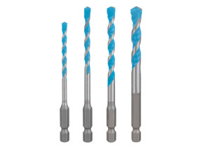 Bosch 4x coffret de forets expert hex-9 multi construction (pour béton, carreaux de céramique tendres, ø 4-8 mm, professional accessoire perceuse/visseuse à percussion, perceuses/visseuses rotatives) 2608902368