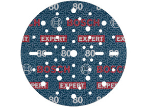 Bosch 50x disque abrasif sur film expert o780 (pour bois dur, peinture sur bois, ø 150 mm, grain 80, professional accessoire ponceuse excentrique) 2608902450