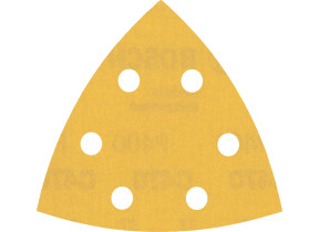 Bosch 5x feuilles abrasives expert c470 (pour peinture sur bois, bois dur, ø 93x93 mm, grain 400, professional accessoire ponceuse delta) 2608900831