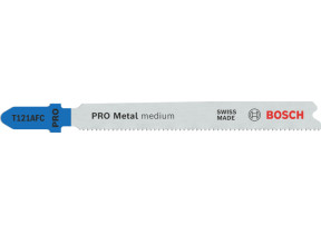 Bosch 5x lame de scie sauteuse pro metal medium t121afc (pour tôles en acier, tôles en acier, longueur 92 mm, professional accessoire scie sauteuse) 2608655106