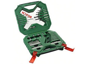 Bosch 60 pièces ensemble de forets et de tournevis en titane x-line (pour bois, pierre et métal, accessoires perceuses) 2607010611