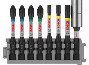 Bosch 8x pro impact set avec porte-embout standard et index pick and click (170 x 120 mm, professional accessoire visseuse, visseuse) 2608522326