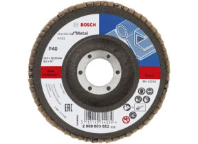 Bosch Disque à lamelles X431 Standard for Metal à angle droit 115 mm 22,23 mm 40 - 2608603652