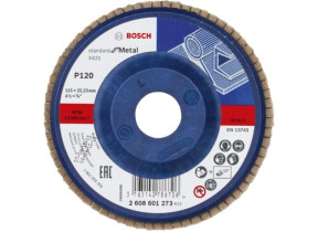 Bosch Disque à lamelles X431 Standard for Metal droit 115 mm 120 Plastique - 2608601273