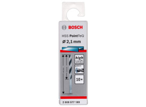 Bosch outillages 10x forets hélicoïdaux hss pointteq (pour métal, 2,1 x 24 x 49 mm, accessoires pour perceuses-visseuses) 2608577189