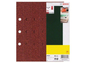 Bosch Outillages 2607017108 Set de 25 abrasifs pour Ponceuse vibrante 93 x 230 grain 240 perforés