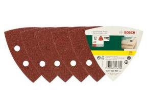 Bosch Outillages 2607019487 Lot de feuilles abrasives pour Ponceuse Delta Grain 40 25 pièces Argent