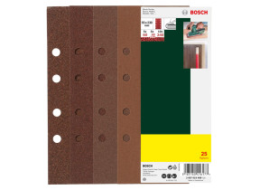 Bosch Outillages 2607019499 Feuilles abrasives pour Ponceuse vibrante Grain 60-240 93 x 230 mm Lot de 25