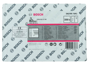 Bosch Outillages 2608200037 Clous à tête ronde 21° Galvanisé/Fileté 75 mm