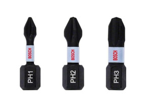 Bosch Outillages 2608522470 Embout cruciforme 3 pièces cruciforme Phillips W812652