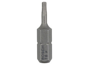Bosch outillages 3 pièces jeu de embouts de vissage qualité extra-dure pour vis torx, t8 epaisseur, 25mm longueur 2607001601