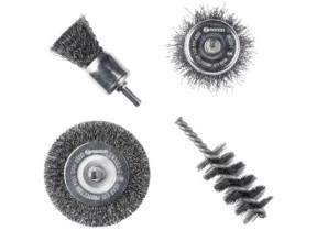 Bosch Outillages 4pcs Jeu de brosses métalliques, 4 pièces Set de brosses métalliques 2609256553 1 set