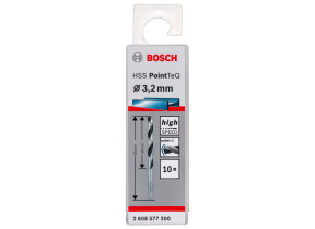 Bosch professional 10x forets hélicoïdaux hss pointteq (pour métal, 3,2 x 36 x 65 mm, accessoires pour perceuses-visseuses) 2608577200