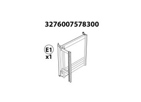 Cadre coulissant gauche assemblé 599 at e1 r599s005 pour racine 566R599S004