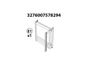 Cadre extractible droit monté 599 at e1 r599d005 pour racine 566R599D004