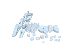 Capuchons plastique blancs fda00114b-pcw pour racine 064FDA00114BPCW