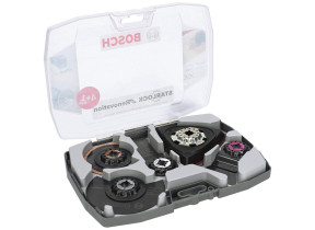 Coffret de 5 starlock (pour bois, métal et multi matériaux abrasifs, outils multifonctions accessoires) bosch 2608664624